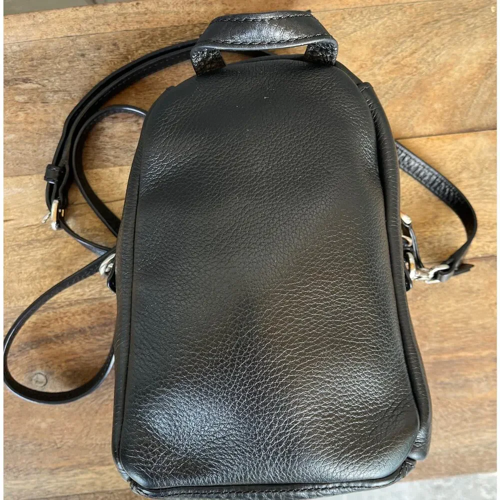Marc by Marc Jacobs Standard Supply Mini Leather Xbody Backpack Black Zip Bag - Picture 10 of 11